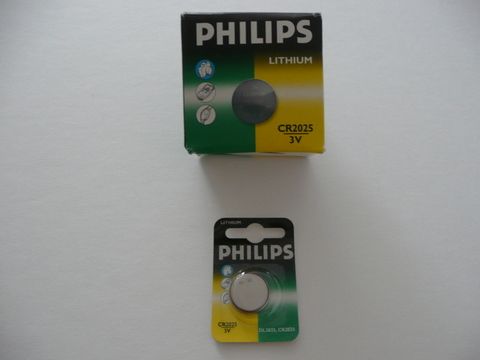 Philips Lithium CR2025 knoopcel batterij